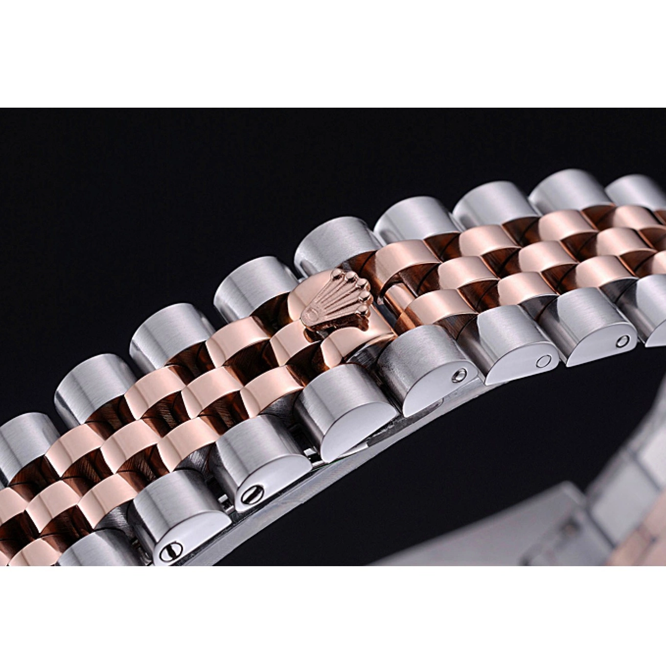 AAA Replica Watches Rolex Bracelet Stainless 622545 Dial Gold Black DateJust Steel and 0823